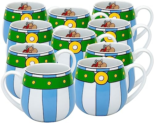 10er SET KÖNITZ Kuschelbecher Asterix - The Men's Belt - 420 ml/Motivtasse