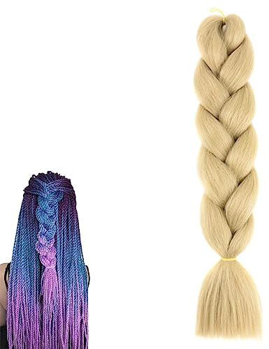 prinfantasy Fake Haare Braid Extensions Pferdeschwanz mit Haargummi Natürliches Kunsthaar Haar Zöpfe Haarverlängerungen zum Einflechten Lang Ponytail Haarteil für Frauen BZ005
