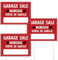 3 Stück Garagenverkaufsschild, 40 x 30 cm Doppelseitiges Flohmarkt Schild mit Metallpfählen Wasserdichte Flohmarkt Pfeilschilder für Verkaufsveranstaltungen (Drei Sprachen)