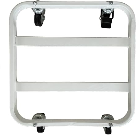 Chariot pour pots en béton et terre cuite carré 43 x 43 cm blanc, pour pots 40 x 40 cm