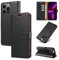 KKEIKO Coque pour iPhone 13 Pro, Antichoc Magnetique Étui à Rabat avec Porte Cartes, Portefeuille Housse en Cuir PU Coque pour iPhone 13 Pro, Noir