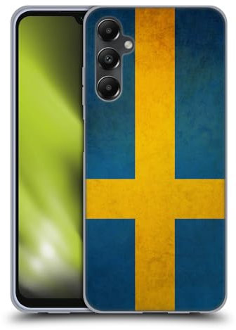 Head Case Designs Sweden Swedish Sverige Flag Vintage Fahnen Gel Handyhülle Hülle [Militärischer Schutzgrad] Kompatibel mit Samsung Galaxy A05s