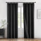 MIULEE Verdunklungsvorhänge mit Kräuselband Schwarz Vorhänge Blickdicht 2er Set 140x260 cm Modern Gardinen Abdunkelnde Vorhänge Wohnzimmer Schlafzimmer Fenster Gardine Verdunkelung Thermovorhang