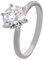 Whoiy Gold Ringe Frauen Echt Weisgold 585 Runder Schnitt 6 Zinken Solitär 1ct Moissanite Damenringe Verlobungsring 14K Eheringe für Damen Großer 51 (16.2)