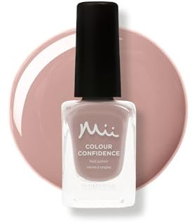 Mii Colour Confidence Quick Dry Nail Paint | Long Lasting & Fast Drying Nail Polish | Strengthening Polish with Nourishing Formula | 14ml | Café Au Lait, Medium Nude