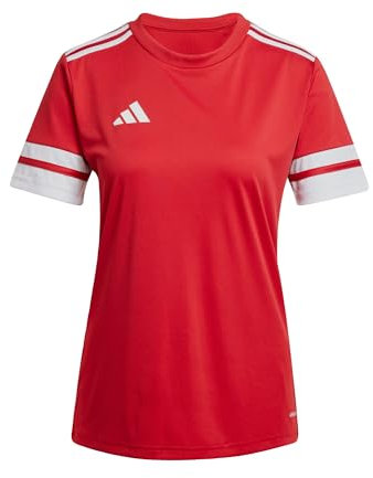 adidas Women's SQUADRA25 Jersey Short Sleeve, Team Power Red 2 / White, S