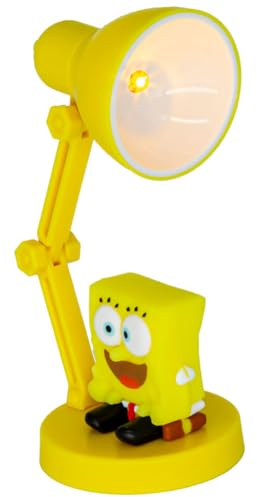 Spongebob Schwammkopf Mini Lampe, Mit aufsteckbarer Sammelfigur, Ideal für Spongebob Fans