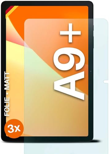 moex® FlexProtect Schutzfolie matt kompatibel mit Samsung Galaxy Tab A9 Plus Folie gegen Reflexionen, Anti Reflex Displayschutz, Matte Displayfolie, robust und Kratzfest – 3 Stück