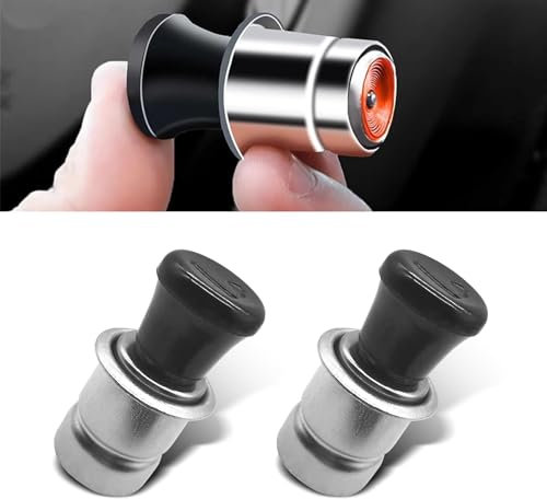 pinflaw 2 Stück Auto-Zigarettenanzünder, 2,1 x 4,6 cm, 12 V, Pop-Out, Edelstahl, hoher Widerstand, schnelle Heizung, Sicherheitszündung, Zigarettenanzünder, Ersatzteile, geeignet für Autos (Schwarz