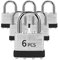 LQYN Lot de 6 cadenas avec clé identique (40 mm), cadenas à clé identique, anse normale, pour casier de rangement, loquet à moraillon, boîte à outils, abris de jardin