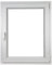 ALUCON Fenster 600x1000 mm – Kunststofffenster 60x100 cm – Flügelfenster Innen Weiß/Außen Weiß – DIN Rechts