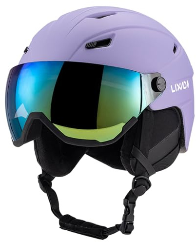 Kavolet Casco de esquí Integrado para Hombre y Mujer, Casco de Snowboard con Visera Desmontable, Orificios de ventilación, Resistente, cálido y Transpirable, Casco de esquí para Hombre y Mujer