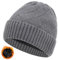 BARFULKER Beanie Mütze Damen Herren, Winter Beanie Mütze Warme Wintermütze Thermo Dehnbare Strickmützen Bequem Wollmütze Winddichte Laufmützen Warmem Futter Geschenk Unisex(Grau)