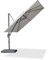 PURPLE LEAF 3 X 3 M Patio Cantilever Parasol Eco-Friendly Acrylic Imitation Fabric Umbrella Outdoor Offset Umbrella with 360-degree Rotation for Garden Deck Pool Patio, Light Grey