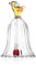 Ichendorf Red Apple Glocke mit Apfel und Reh 10,5 cm Borosilikatglas Weihnachtsdekoration