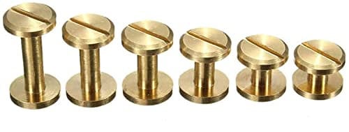 4-15mm Screw Back Button Stud Screw Brass Nail Leather Belt Chicago Rivet 4mm Useful and Professional