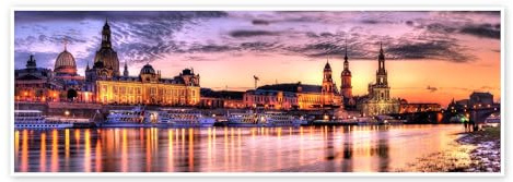 Dresden-Panorama Poster | 180 x 60 cm von Steffen Gierok Wandbilder Wanddeko