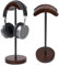 Jesustree Soporte Auriculares Madera Nogal y Metal, Soportes Auriculares Escritorio con Antideslizante Base, Headphone Stand Wood para Mayoría Headphone Música Juegos
