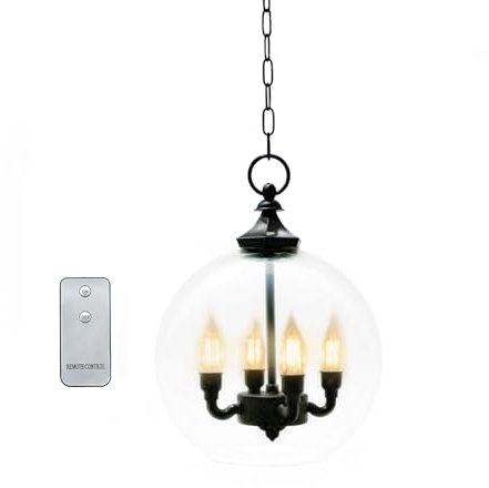 Battery Operated LED Chandelier Lights for Outdoor Use, Waterproof Hanging Light for Shed Interior, Gazebo, Home, Garden, Backyard, Pergola, Tree, Canopy, Window Décor