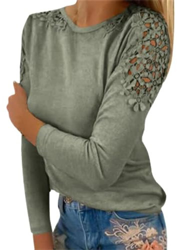 Maglietta Donna Maniche Lunghe Casual Stampata Camicia Curvy Magliette Girocollo Maglietta Moda T Shirt Taglie Forti Elegante Maglia Primavera Blusa Offerte Tunica Tops