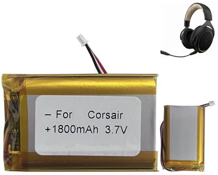 HIGHAKKU Ersatzakku Batterie kompatibel mit COR-sair Void Pro Virtuoso RGB Wireless SE Void Pro RGB SE Hs70SE Hs70 Virtuoso RGB - Dolby 7.1 Surround Sound Kopfhörer
