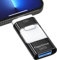 ROSPE 128 GB USB Stick for Phone, 4 in 1 Memory Stick for Phone/Pad/Android/Computer/Laptop/PC, USB 3.0 Memory Stick, External Memory Extension, Photo Stick, Steel Black