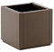 Kreher® XL Pflanzkasten Blumenkasten mit strukturierter Oberfläche aus Kunststoff Größen. Top für Garten, Terrasse und Balkon! (1 x Pflanzkasten (schmale Version) in Taupe)