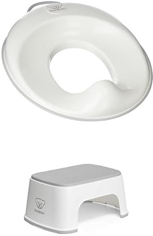Bundle of BabyBjörn Réducteur de Toilette, Blanc/Gris + Marchepied, Blanc/Gris