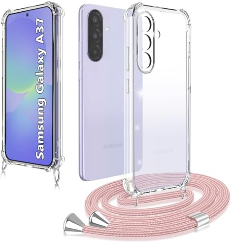 XCYYOO Funda con Cuerda Compatible con Samsung Galaxy A37 5G Carcasa para con Correa Colgante para Llevar en el Cuello Tapa Colgar Movil Cuello Cordones Ajustables Antigolpes Case Funda