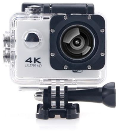 Neksong Qinux Pixgo 4K Action Camera WiFi Waterproof, Ultra HD 140° Wide-Angle, Anti-Shake, HD Screen with Accessories Kit (white)