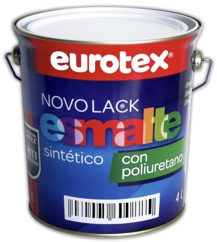 EUROTEX Novolack 4 Litros Esmalte Sintético Verde Hierba Brillante Resistente a las Manchas para Interior y Exterior sobre Metal