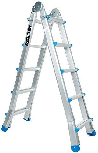 WORHAN Teleskopleiter 530cm Leiter Anlegeleiter Klappleiter Multifunktionsleiter Größenauswah L5