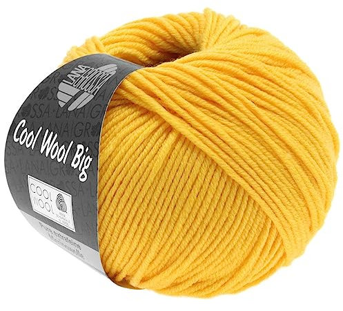 LANA GROSSA Cool Wool Big | Extrafeine Merinowolle waschmaschinenfest und filzfrei | Handstrickgarn aus 100% Schurwolle (Merino) | 50g Wolle zum Stricken & Häkeln | 120m Garn FB 958