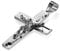 Flongo Kreuz Kette Herren Jesus: silber Kruzifix kreuzkette königskette mit eisernes kreuz Anhänger Halskette Edelstahl Bibel Gebet Cross Necklace Pendant eisernes kreuz für Auto Männer Damen Jungen