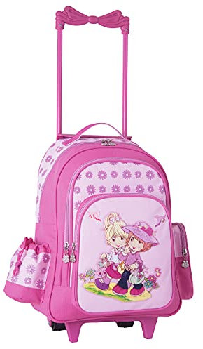 Stefano Kinder Reisegepäck Feuerwehr blau oder Girls pink (Kindergepäck, Model 2 Trolly)