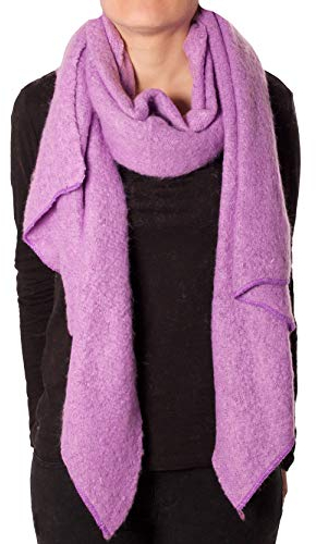 Eitex Damen offener kuscheliger Schal XXL Schal sanftes Material Viskose und Wolle Gemisch warm Stola (lila)