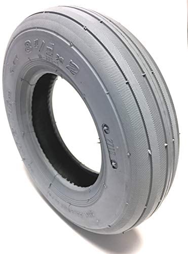 8 1/2 x 2 Rollstuhlreifen (220/120x50) für Elektrorollstuhl, Reifen grau, Leichtlaufprofil, 35 PSI Luftdruck