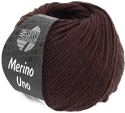 LANA GROSSA Merino Uno | Klassische Merinowolle mit Superwash-Ausrüstung | Handstrickgarn aus 100% Schurwolle (Merino) | 50g Wolle zum Stricken & Häkeln | 125m Garn FB50