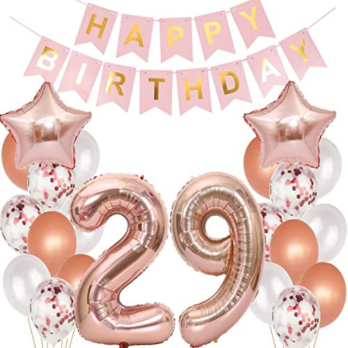 Luftballons 29 Geburtstag Dekoration frauen rosegold, 29. Geburtstag deko für frau,29 jahre Geburtstag deko frau 29 .geburtstag deko frau 29 Geburtstag frau 29 Geburtstagsdeko rosegold frauen (29)