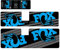 Fahrrad-Hinterraddämpfer-Aufkleber F-o-x F.L.O.A.T X2 Hinterer Galle-Aufkleber DH Downhill Mountainbike-Hinterraddämpfer-Aufkleber Fahrrad-Aufkleber (Color : Blue)