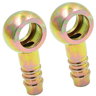 A ABSOPRO Vehicle 10mm ID Hose Barb 14mm Banjo Fitting Adapter (Set of 2)