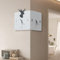LANMOU Wanduhr Ohne Tickgeräusche Modern für Wohnzimmer Ecke, Doppelseitige Design Wanduhr Groß für Wand Deko