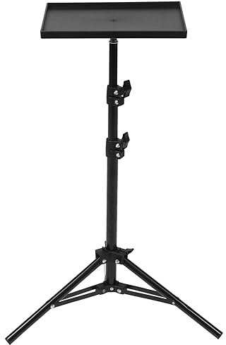 Ciieeo 1pc Plastic Projector Tripod Adjustable Projector Flat Stand Multifunctional Tablet Tripod Stand for Office Home (44.8in/1.14m)