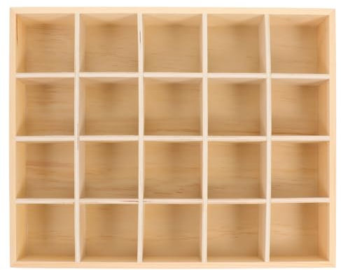 Luxshiny Holz-Trennbox Mit 20 Fächern – Schubladen Organizer Für Kleidung Socken Krawatten Und Gürtel – Vielseitige Aufbewahrungsbox Für Schrank Und Schreibtisch