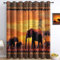 Tierfotografie Verdunkelungsvorhänge mit Muster, Tierfotografie Mit Afrikanischem Elefanten Schall und Wärmereduzierend Vorhänge, 140x160 cmThermo Gardinen mit Ösen für Schlafzimmer