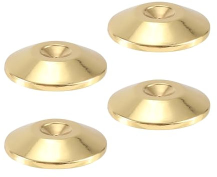 Sessleger 4 PièCes SéRies Haut-Parleur Pur Cuivre Pointes Tampons HiFi Haut-Parleur BoîTe Isolation Sol Support Pieds CôNe Base Chaussures Coussinet (Or)