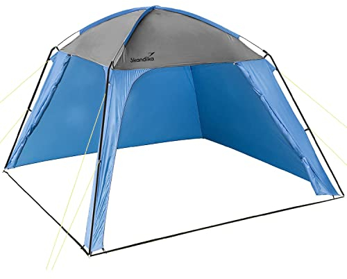 Skandika Pavillon Inari 300 | Tente Abri Tonnelle de Camping avec parois latérales intégrées, 3 x 3 m, Hauteur 2,1 m | Auvent, Tente de Douche, Tente de Jardin, Protection Contre Le Vent
