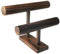 UOOOM T-förmiger Schmuckständer aus Holz, Doppelschicht Uhrenständer, 2 Höhen Aufsteller für Ketten, Uhren, Armreif, Style A