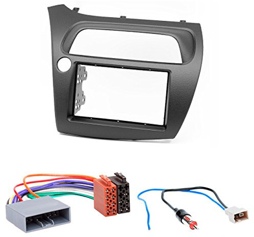 CARAV 11-120-11-2 2-DIN Marco de plástico para Radio Adaptador Dash rodeado Trim Kit de instalación