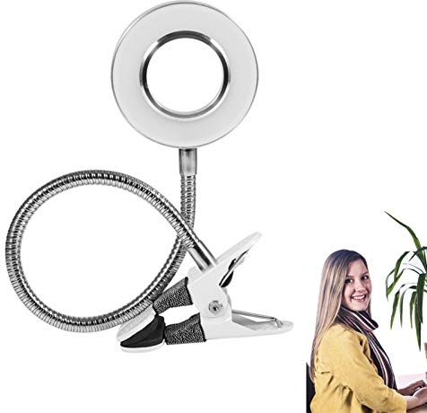 FILFEEL Schreibtischlampe, 360 Grad Twisted Tragbares Dauerhaftes Verfassungs Licht Augenbrauen Tätowierungs Nagel Kunst USB Clip Schönheits Lampe